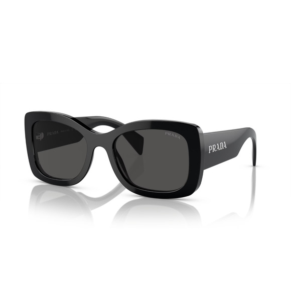 PRADA A08S 1AB5S0 56 mm Sunglasses Black Frame Dark Gray Lens - Picture 1 of 9